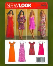 Pullover Peasant Dress Sewing Pattern with Variations (Sizes 4-16) New Look 6096