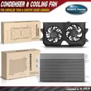 AC Condenser &Cooling Fan Assembly Kit for Chrysler Town & Country Dodge Caravan (for: Chrysler)