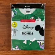 Bonds Disney Donald & Daisy Duck Green Purple Blue Zip Wondersuit BNIP Size 1