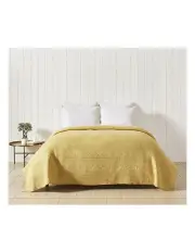 [Private Collection] Mini Channel Coverlet in Ochre