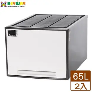 KEYWAY聯府 抽屜整理箱(AM-65)x2入【免運直出】台灣製 整理箱 收納箱 置物箱【愛買】