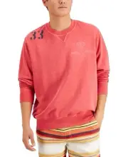 Sun + Stone Men's Remix Fleece Sweatshirt in Cut Ruby-XL