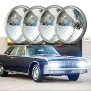 4pcs 5-3/4" 5.75" white Halogen Headlight Hi/Lo Beam for Lincoln Continental