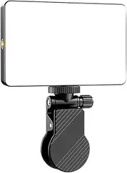 xinyee Pocket LED Video Light Video Conference Light for Computer Tablet Mobile Phone DSLR Camera LED Fill Light 3000K-9900K Dimmable Built-in Battery with Clip & Cold Shoe Adapter