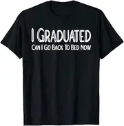 [X.Style] I Graduated Can I Go Back to Bed Now Graduation Boys Girls ds986 T-Shirt (3XL) Black