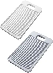 Zerodeko 2 Pack Plastic Washboard Hand Washing Board for Laundry Sturdy Anti-Slip Easy to Move