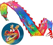 Square Dance Dragon Dance Ribbon Hand-Throwing Dragon Performance Props Stage Performance Prop Set Elderly Fitness