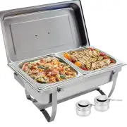 Sterno 8 Quart 8 Piece Buffet Chafer Set W/ Foldable Frame Model# 70153