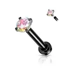 Piercing Labret Ear Black Set Aurore Borealis