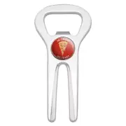 In Crust We Trust Pizza Funny Humor Golf Golfing Divot Repair Tool Bottle Opener