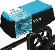 Vive Mobility Knee Walker Padded Gel Cover - Premium Comfort Gel Cushion, Accessory for Knee Scooters, Padded Accessories, Leg Cart Roller Improves Comfort During Injury, Fits Most Knee Trollys (Blue)