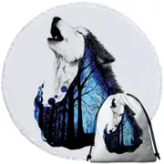 Howling Wolf Beach Towel