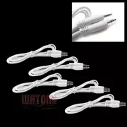 5PCS 5FT 3.5MM M/M AUX STEREO CABLE CORD IPAD IPHONE IPOD MP3 AV CAR AUDIO WHITE