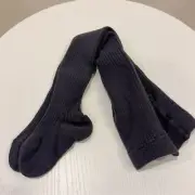 NWT Jacadi Dark Gray Plain Cotton Blend Knit Winter Tights Kids Size 19-20 (6M)