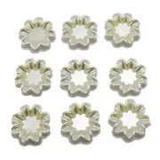 50 Ivory Acrylic FlatBack Pearl Flower Cabochon 20mm Bow Centre Craft DIY Weddin