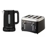 Russell Hobbs Addison Toaster & Kettle Set - Matte Black