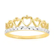 9ct Yellow Gold Crown Princess Ring