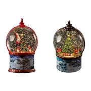 Christmas Snow Globe Lighted Holiday Glitter Christmas Ornament Night Light with