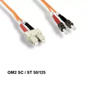 [Lot10] Kentek 5m OM2 SC/ST Multi-Mode Fiber Optic Cable 50/125 Duplex ATM