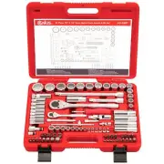 Genius Tools 87 Piece 1/4" & 1/2" Dr. Metric Master Tool Set - AC-2487