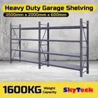 3.5M(L) x 2M(H) WAREHOUSE METAL SHELVING SHOP SHED RACK SYSTEM 800kg 3520-1
