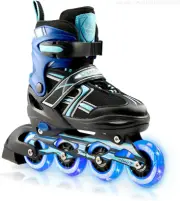 Kids Inline Skates for Girls & Boys - Adjustable Skates with LED Illuminating Li