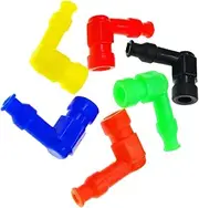 BUGUUYO 6Pcs Motorbike Rubber High Pressure Plug Caps Spark Plug Accessories for Motorbikes High Temperature Resistant Aging Easy Installation Random Color Random Color