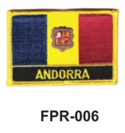 2-1/2'' X 3-1/2" ANDORRA Flag Embroidered Patch