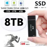 在飛比找蝦皮購物優惠-【免運】送轉接頭 USB3.1 8TB固態隨身硬碟 SSD 