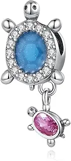 [YUMINN] Ocean Charms 925 Sterling Silver for Women Bracelets and Necklaces Turtle Fish Crab Dangle Beads Gifts for Women