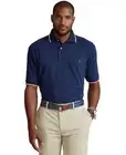Polo Ralph Lauren Big Tall Mesh Polo Cotton Collar Shirt 3XLT Navy Blue New