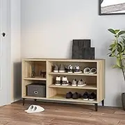 Shoe Cabinet Sonoma Oak 102x36x60 cm, Engineered Wood, Slim Shoe Storage with Doors, Space-Saving Shoe Organizer for Entryway and Apartment Essentials