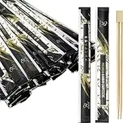 Soeos Disposable Chopsticks - 50 Sets, UV Treated Premium Wooden Chopsticks Individually Wrapped for Japanese Sushi & Asian Dishes
