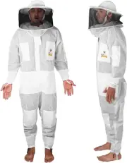 OZBEE Beekeeping Suit Premium 3 Layer Mesh Ultra Cool Ventilated round Hat Be...
