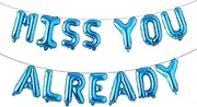 Farewell Decorations Party Going Away Party Decorations for Coworker We Will Miss You Decorations Miss You Already Balloons Banner Goodbye Bon Voyage Party Decoration (Miss You Already Blue)