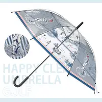 在飛比找PChome24h購物優惠-日本 HAPPY CLEAR UMBRELLA GOLF 高