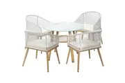 Livsip Outdoor Dining Set Table Lounge Chairs 5 Piece