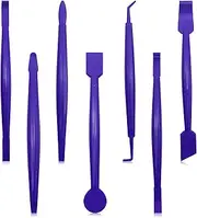 7pcs Car Wrapping Vinyl Tool Kit, Curves Slot Corner Installing Tool, Auto Wrap Edge Trimming Stick for Details Processing Fit for Contour Vehicle Wraps Auto Stickers, Car Window Film(Blue)