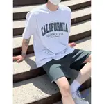 【GATHER STORE】韓國🇰🇷 CALIFORNIA 加利福尼亞配色英文短TEE 簡約搭配 韓系 情侶 字母 男女