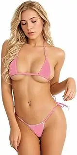 [HiSexy] Women Halter Mini Bikini Sets Sexy Two Piece Micro Thong Swimwear Tie Side Bottom Swimsuit Lingerie