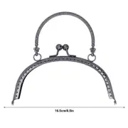 Semicircle Purse Handle Frame Metal Handbags Clasp Lock 16.5cm Bag Making Decor