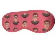 Pink RBG Ruth Bader Ginsberg Cotton PRINT SLEEP MASK, EYE MASK, TRAVEL GIFT