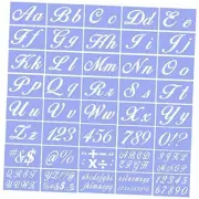 Letter Stencils for Painting on Wood - Alphabet With Calligraphy Cursive Kit