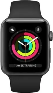Apple Watch Series 3 Aluminium 38mm (GPS) Black Sport Band - 8GB - Space Grey - Refurbished (Excellent Condition)