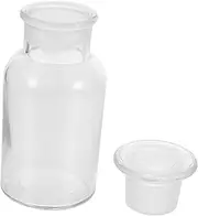 ROMISBABA 1Pc Small Mouth Glass Bottle Laboratory Supply for Chemicals and Solvents High Light Transmittance Sealing Performance for Education and Research