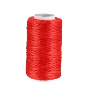 Leather Sewing Stitching Flat Waxed Thread String Cord (150D 1mm 50M, Red )