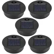 5 Pack Solar Lamp Replacement Tops (2.76/2.36 Inch) Waterproof Warm White LED for Outdoor Lanterns As Shown