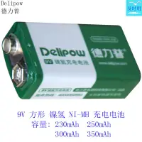 在飛比找蝦皮購物優惠-9V電池 德力普9V話筒鎳氫NI-MH可充電電池9伏方形23