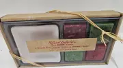 Gift Set of 4 Frosted Berry Candles with White Ceramic Holder Soothing Aroma NIB