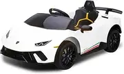 Kahuna Licenced Kids Electric Ride On Race Car with Remote Control - White